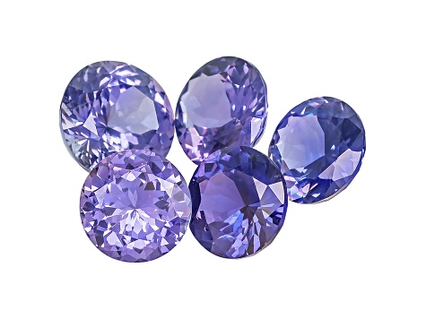 Purple Sapphire Untreated Mixed Shape Set 3.35ctw
