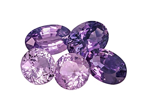 Purple Sapphire Mixed Shape Set 3.75ctw