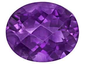 Amethyst With Needles 12x10mm Oval 4.35ct