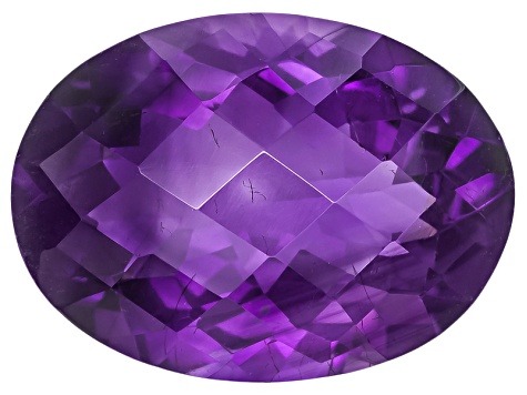 Amethyst With Needles 18x13mm Oval 10.75ct