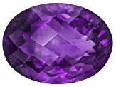 Amethyst With Needles 18x13mm Oval 10.75ct