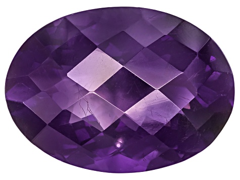 Amethyst With Needles 18x13mm Oval 10.00ct