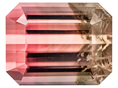Bi-Color Tourmaline 8.87x6.96mm Emerald Cut 2.99ct