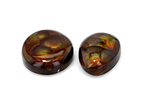 Fire Agate Mixed Shape Cabochon 23.38tw Set of 2