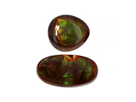 Fire Agate Mixed Shape Cabochon 20.27tw Set of 2