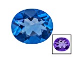 Blue Fluorite Color Shift 12x10mm Oval 5.00ct