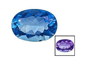 Blue Fluorite Color Shift 6.00ct 14x10mm Oval