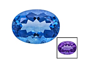Blue Fluorite Color Change 14x10mm Oval 7.00ct