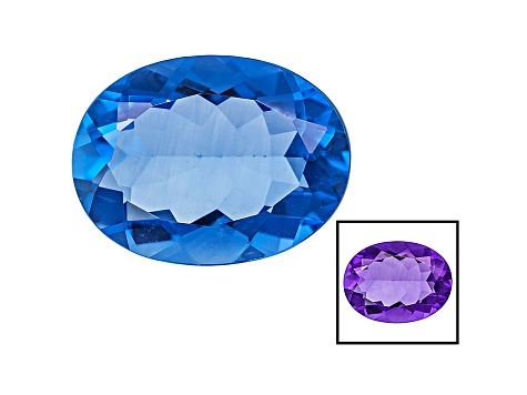 Blue Fluorite Color Shift 16x12mm Oval 9.50ct