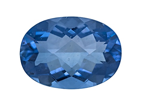 Blue Fluorite Color Change 14x10mm Oval Checkerboard Cut 6.00ct