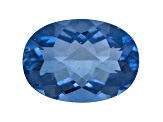 Blue Fluorite Color Change 14x10mm Oval Checkerboard Cut 6.00ct
