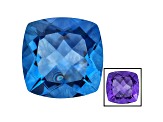 Blue Fluorite Color Shift 14mm Square Cushion 11.25ct