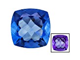 Blue Fluorite Color Shift 16mm Square Cushion 19.50ct