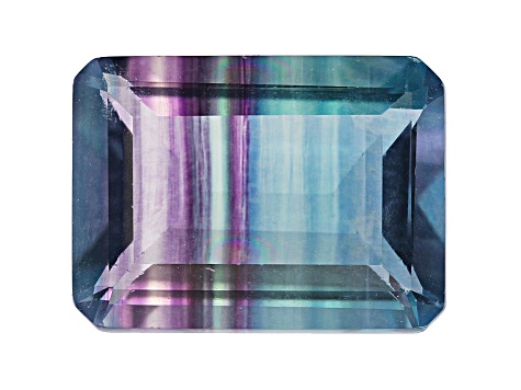 Bi-Color Fluorite 15x11mm Emerald Cut 11.00ct