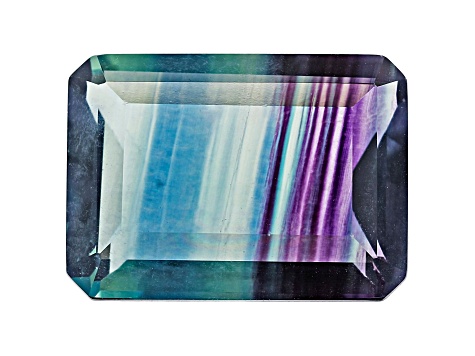 Bi-Color Fluorite 18x13mm Emerald Cut 16.75ct