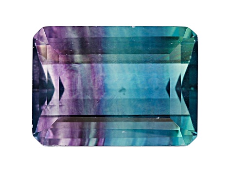 Bi-Color Fluorite 18x13mm Emerald Cut 20.00ct