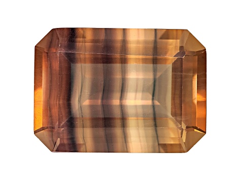Banded Fluorite 18x13mm Emerald Cut 16.50ct