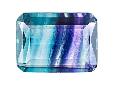 Bi-Color Fluorite 16x12mm Emerald Cut 13.50ct