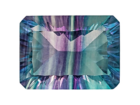 Bi-Color Fluorite 14x10mm Rectangular Octagonal Quantum Cut® 9.00ct