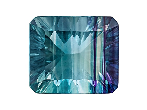 Bi-Color Fluorite 14x12mm Rectangular Octagonal Quantum Cut® 11.00ct