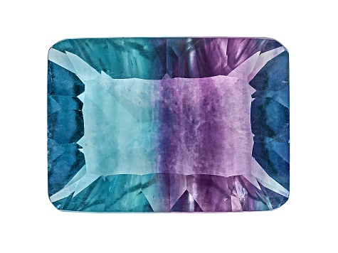 Bi-Color Fluorite 15x11mm Rectangular Octagonal Quantum Cut® 9.00ct