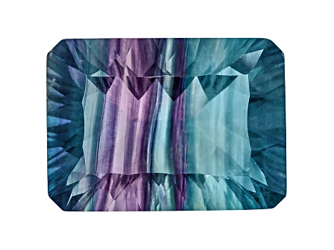 Bi-Color Fluorite 15x11mm Rectangular Octagonal Quantum Cut® 10.00ct