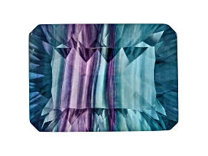 Bi-Color Fluorite 15x11mm Rectangular Octagonal Quantum Cut® 10.00ct