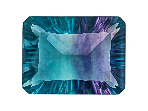 Bi-Color Fluorite 16x12mm Rectangular Octagonal Quantum Cut® 13.00ct