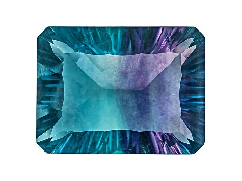 Bi-Color Fluorite 16x12mm Rectangular Octagonal Quantum Cut® 13.00ct