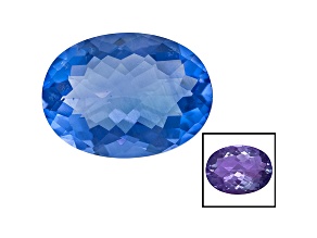 Blue Fluorite Color Shift 20x15mm Oval 20.00ct