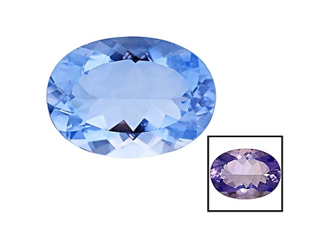 Blue Fluorite Color Shift 25x18mm Oval 35.00ct