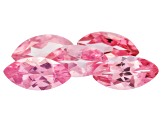 Pink Spinel Fluorescent 4x2mm Marquise Set .45ctw