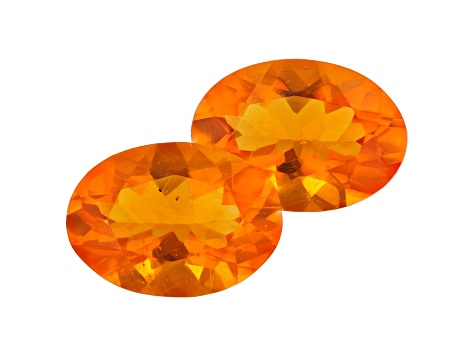 Fire Opal 7x5mm Oval Matched Pair 0.85ctw