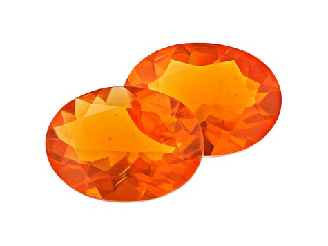 Fire Opal 7x5mm Oval Matched Pair 0.85ctw