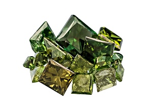 Green Diamond Mixed Princess Cut Parcel 0.50ctw