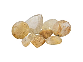 Picture of Rutilated Quartz Mixed Shapes and Sizes Parcel 100.00ctw