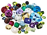 125ctw Natural and Synthetic Mixed Faceted And Cabochon Parcel