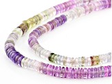 Multi-color Sapphire 4-5mm Thin Rondelle Endless Strand Necklace Approx 24 Inches