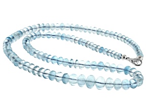 Aquamarine 5.5-11.5mm Rondelle Bead Strand Approx 21 inches