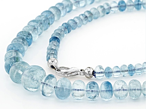 Aquamarine 6-12mm rondelle Bead Strand