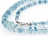 Aquamarine 6-12mm rondelle Bead Strand