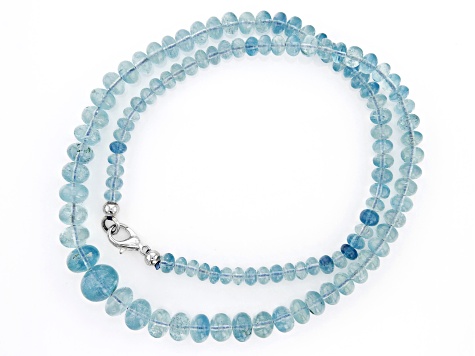 Aquamarine 6-12mm rondelle Bead Strand