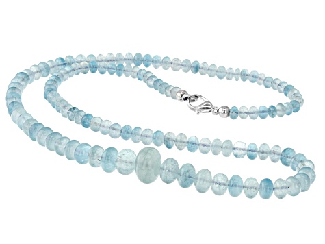 Aquamarine 5.2-13.2mm rondelle Bead Strand