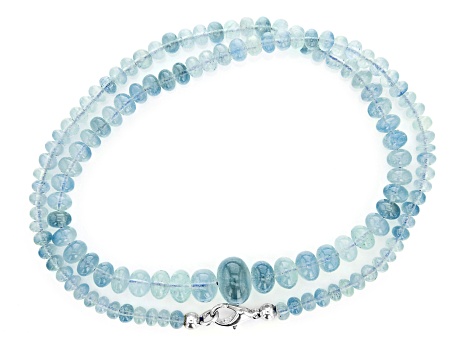 Aquamarine 5.2-13.2mm rondelle Bead Strand