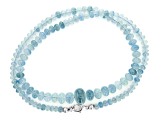 Aquamarine 5.2-13.2mm rondelle Bead Strand
