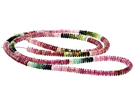 Multi-Color Tourmaline 4.5mm Thin Rondelle Bead Strand