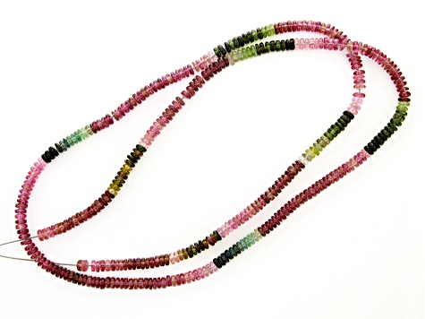 Multi-Color Tourmaline 4.5mm Thin Rondelle Bead Strand