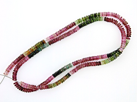 Multi-Color Tourmaline 5mm Thin Rondelle Bead Strand