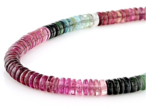 Multi-Color Tourmaline 5.5mm Thin Rondelle Bead Strand