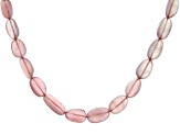 Rose Quartz Free Form Nugget Graduated Bead Necklace